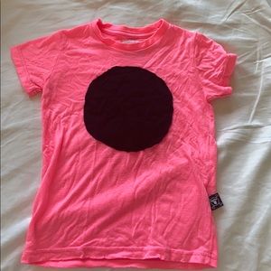 nununu pink and black dot t-shirt size 6